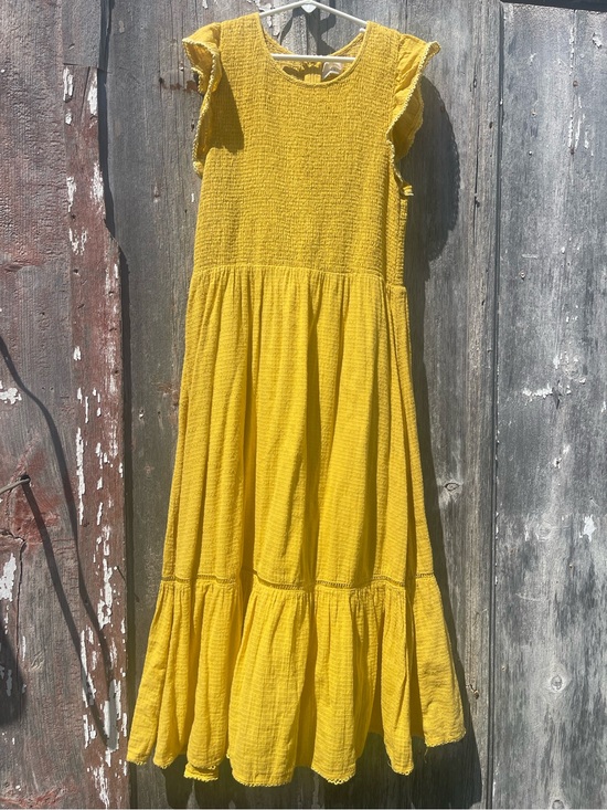 Lost + Wander Dresses & Skirts - Lost + Wander Women’s Mustard Yellow Ruffle Sleeve Maxi Dress size L